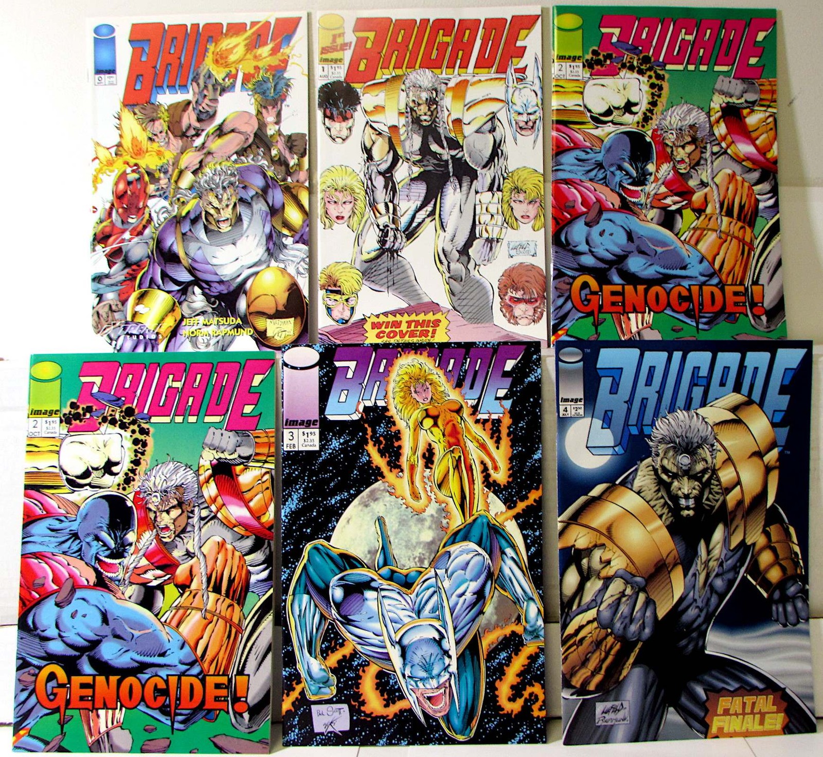 Brigade Lot of 6 #0, 1, 2 x2, 3, 4 (1992) Image Comics 1st Print Comic Books