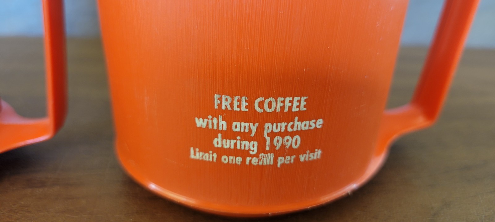Vintage Whataburger Insulated Cups 1990 Free Coffee Advertisement Lot of 2
