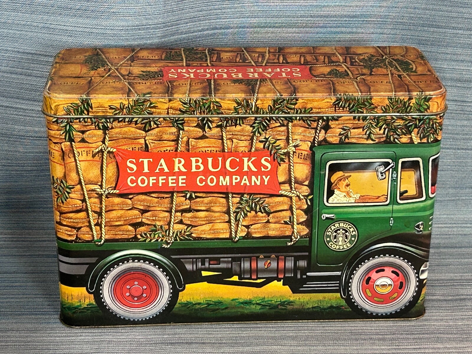 Vintage Starbucks Coffee Company Box Tin Farm Truck (England UK Europe VTG Beans