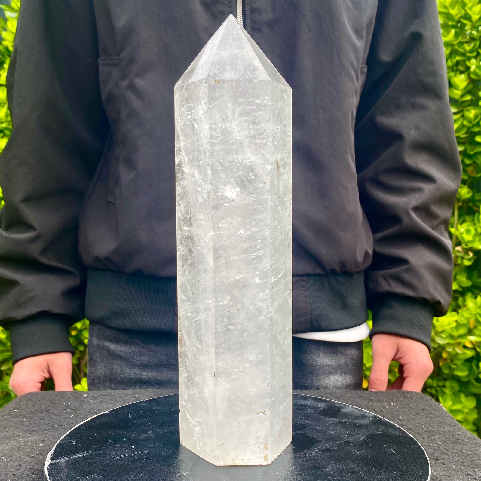 6.3LB Natural Clear Quartz Crystal Point Healing Wand Polished Rock Crystal Rei