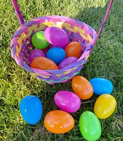 Plastic Bright Easter Egg Assortment 50 Pcs Perfect for Easter Egg Hunt/Surpr…