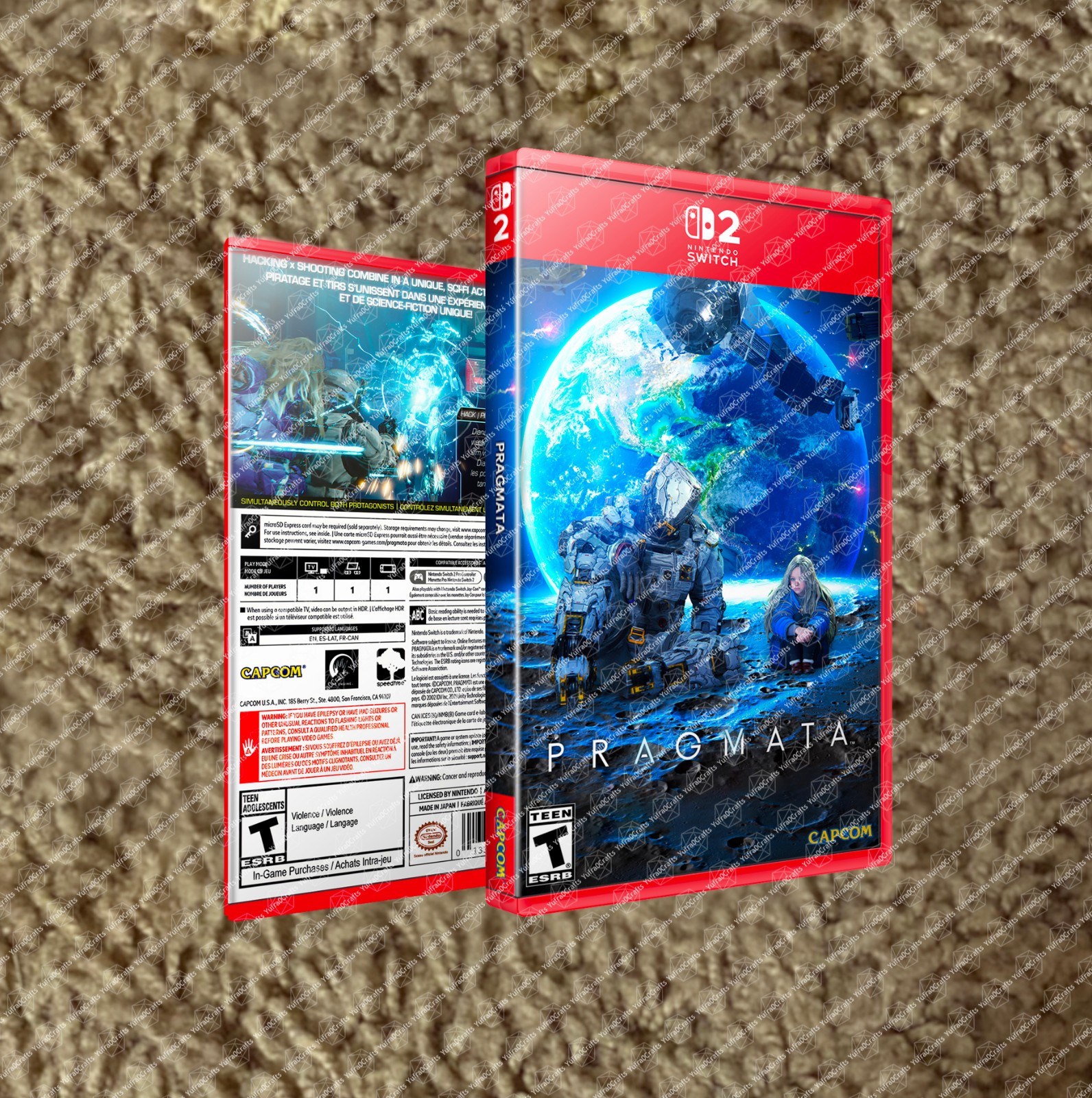 Pragmata SWITCH 2 DOUBLE SIDED COVER ART & CASE NO GAME