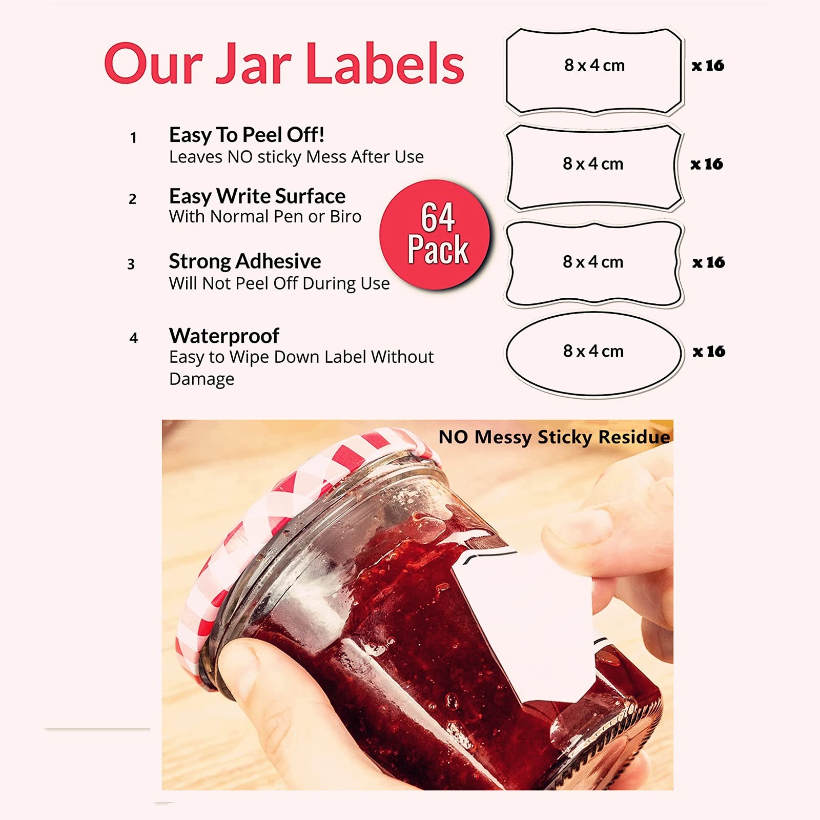 Removable Freezer Labels Easy Peel Off – Frozen Food Storage Labels Type 2