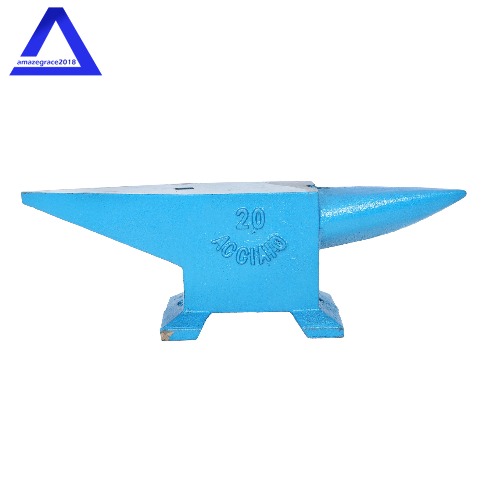 Anvil 44 lb Blacksmith Forged Steel 20kg Heat Treated Long Round Horn New