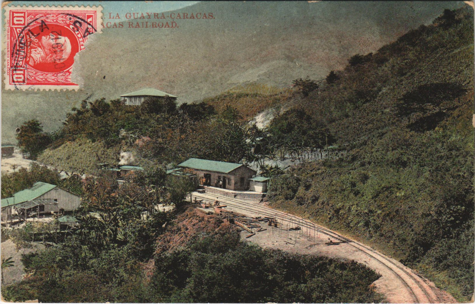 PC VENEZUELA, CARACAS RAILROAD, Vintage Postcard (b43447)