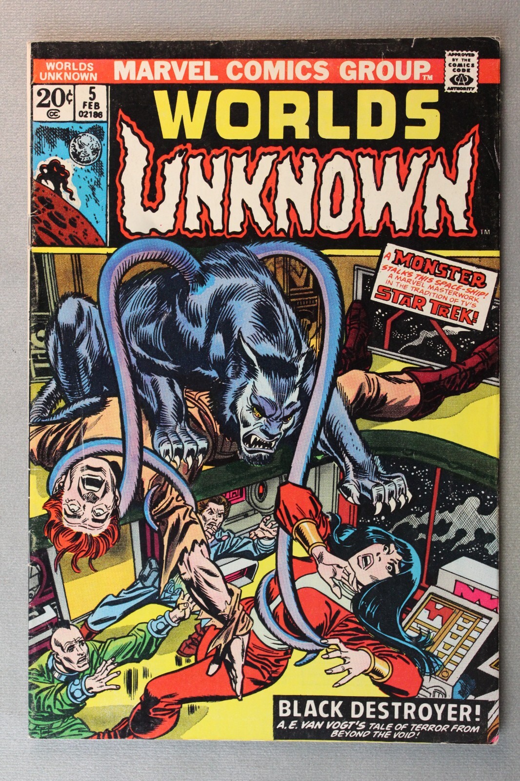 WORLDS UNKNOWN #5 ~ Cover by Gil Kane & Frank Giacoia ~ *1974*