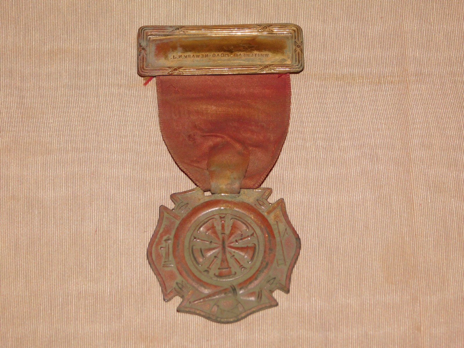 VINTAGE HUDSON MOHAWK CONVENTION FIREMEN MEDAL