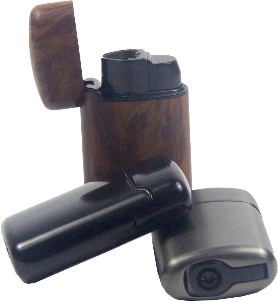 Triple Jet Torch Flame Refillable Butane Metal Lighter Adjustable Cigar Punch