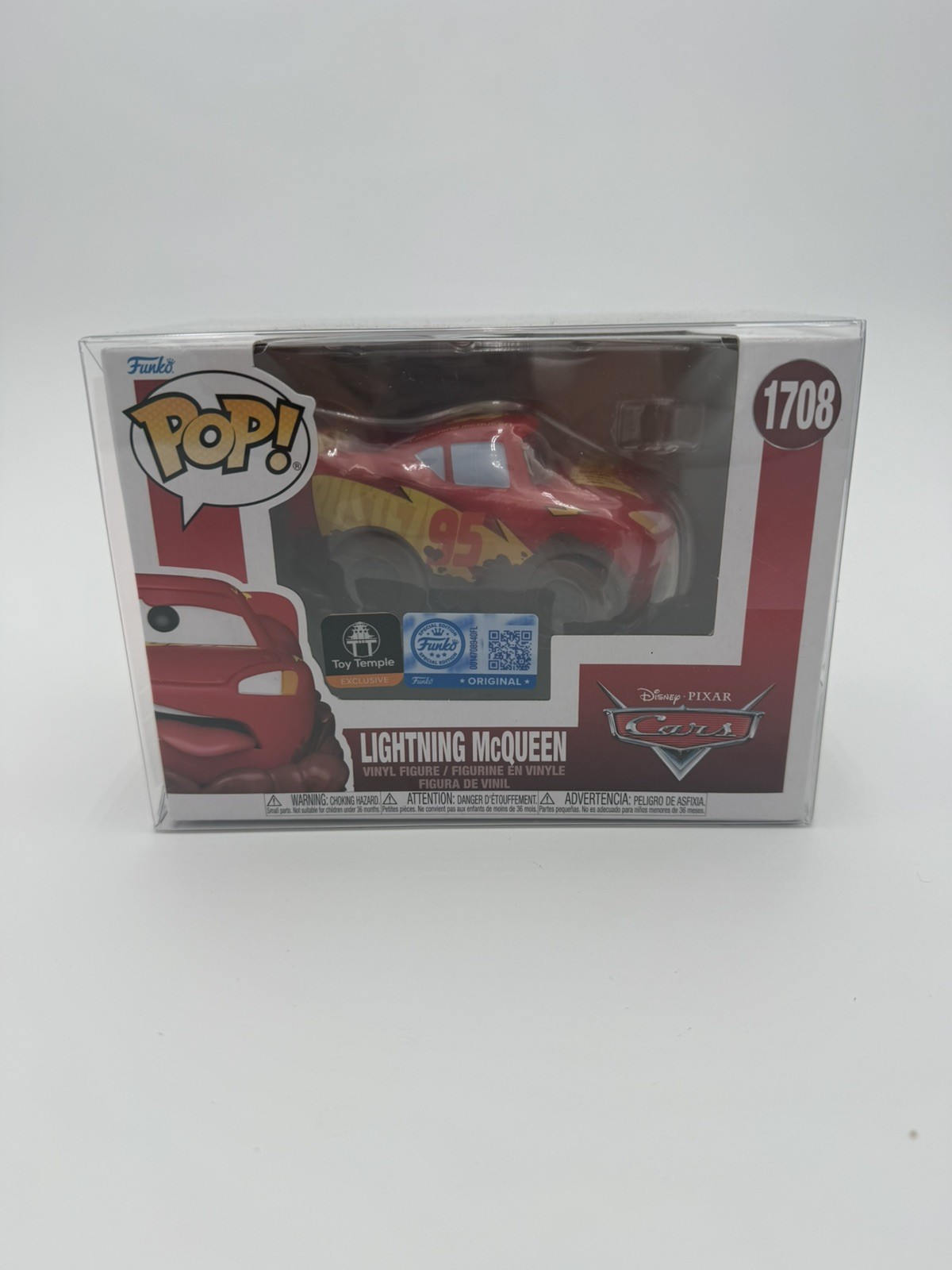 Funko Pop! CARS #1708 Lightning McQueen Funko Exclusive + Protector