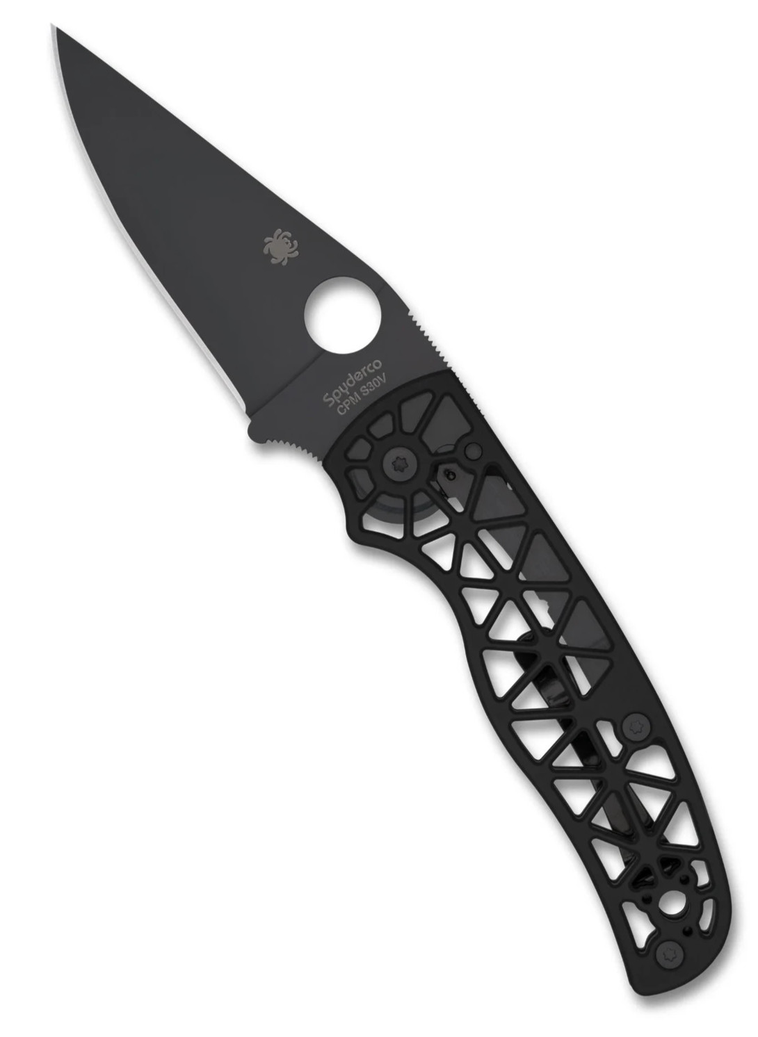 Spyderco Edgerati 3.57″ Black Plain Edge Folding Pocket Knife C266BKALBKP