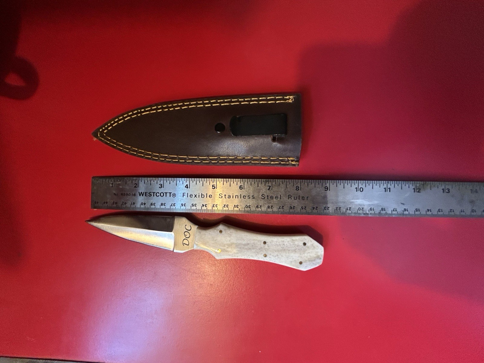 Doc Holiday Knife tombstone Dagger Stainless 4.5blade Wild West Knife Flaws
