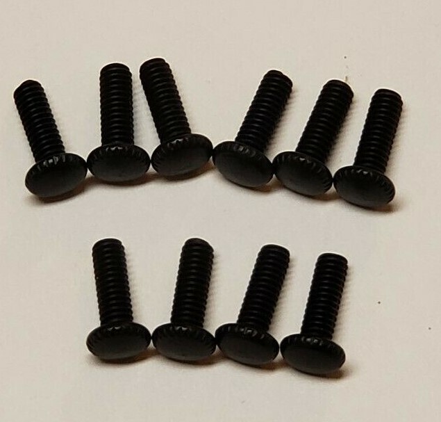 SET OF 10 BLACK SHADE SCREWS 1/2″ 8/32 THREAD LAMP PART NEW 20901JB