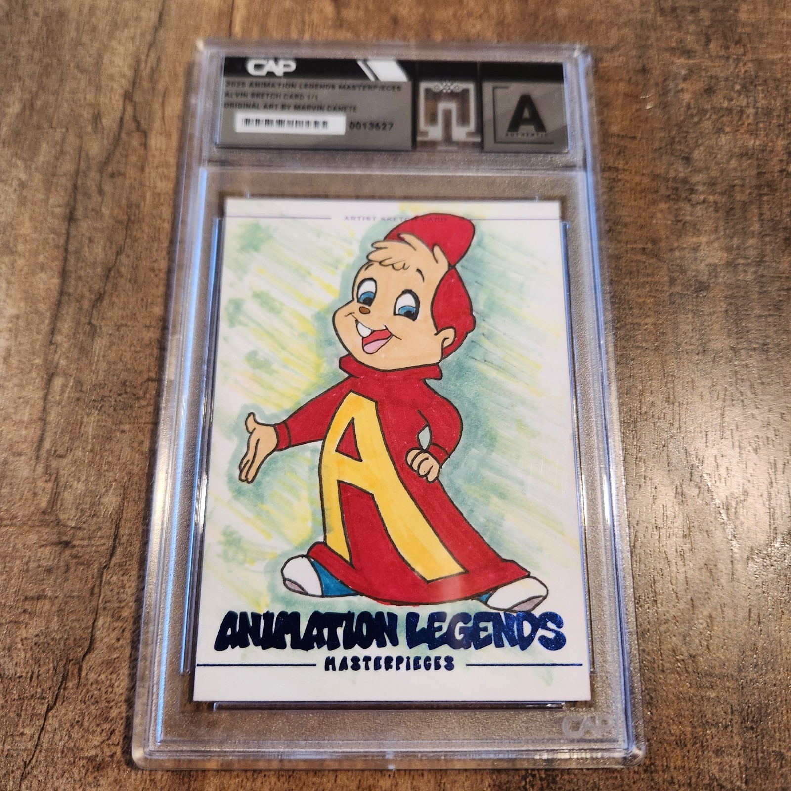 2026 Animation Legends 1/1 Sketch Card Alvin Chimpmunk By Marvin Canete