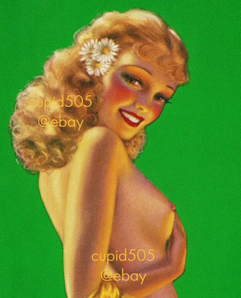 VINTAGE ORIGINAL BILLY DEVORSS PINUP GIRL PRINT CALENDAR POSTER GLAMOUR ART WW2