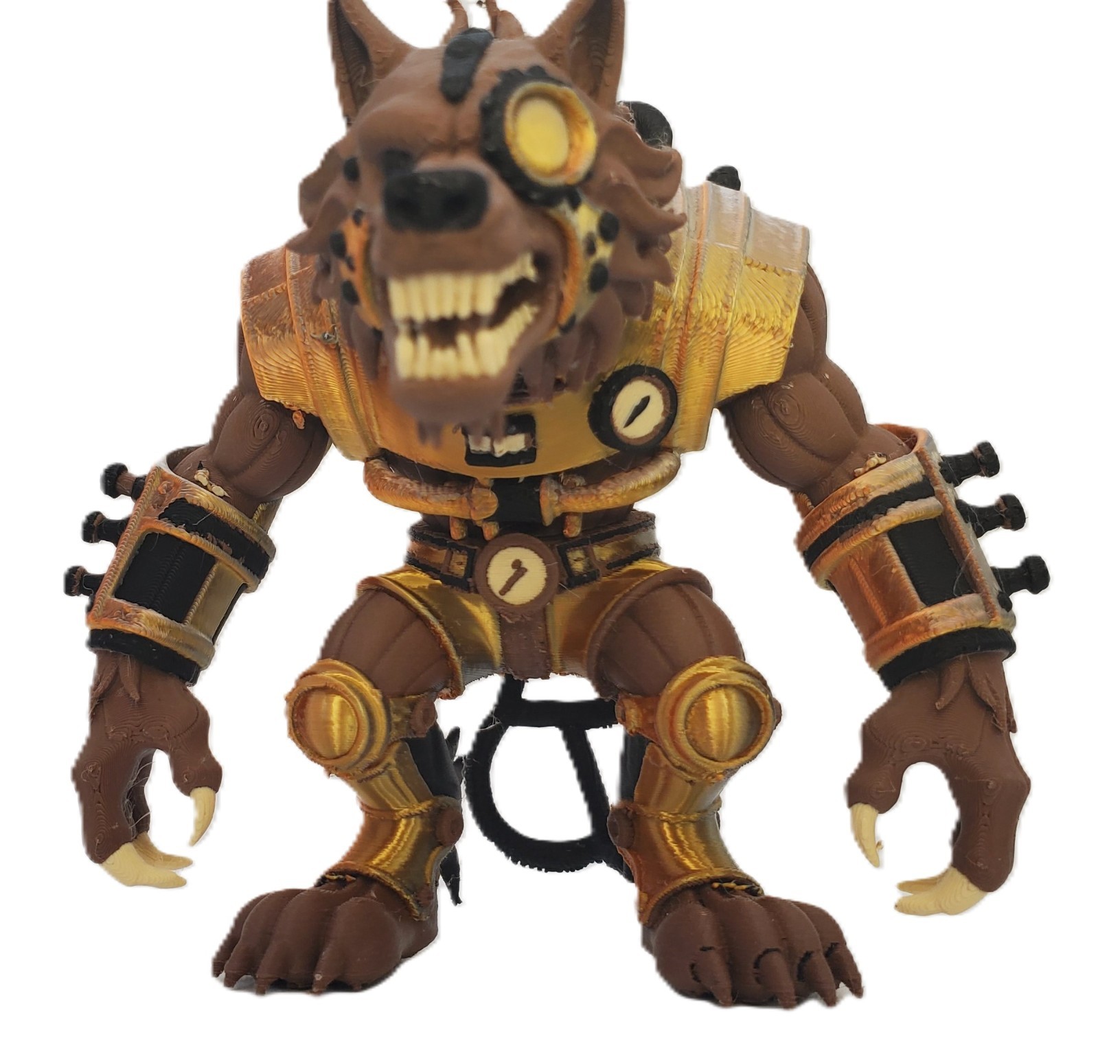 Steampunk Wolf Monster 7in 3D Printed Fantasy Figure PAGE UNLIMITED KNIGHTS