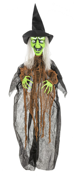 Cackling Witch Hanging Polyster Electric 36″