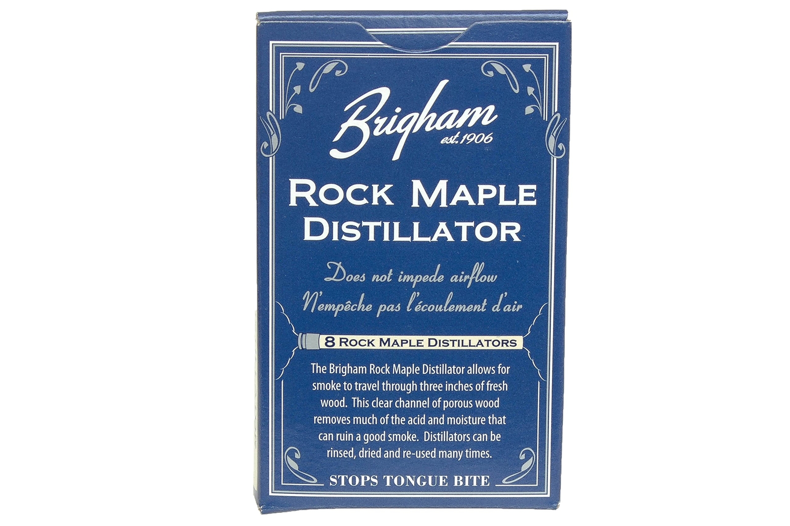 Brigham Rock Maple Distillator Pipe Filters (1 Pack, 8 Filters Per Pack)