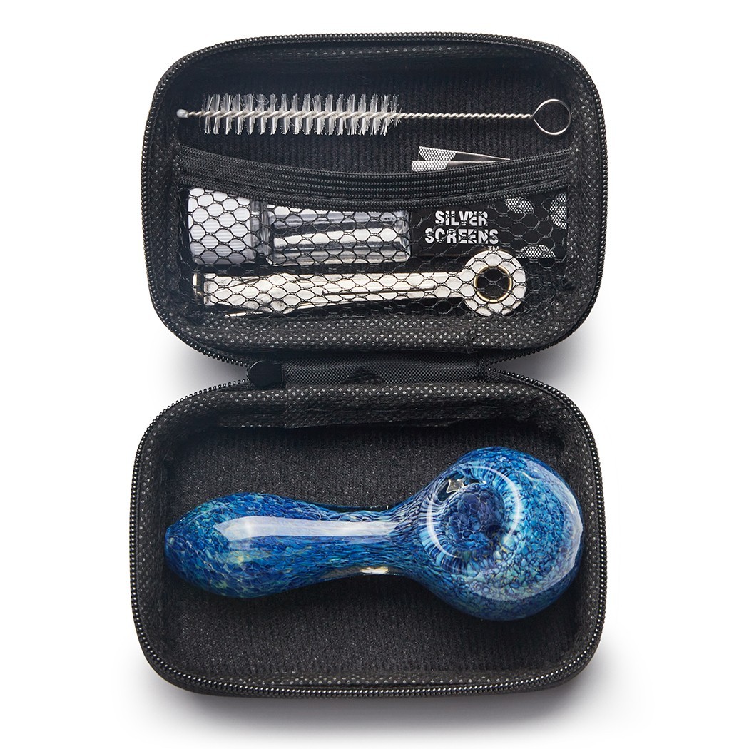 4″ Lava Style Tobacco Smoking Glass Pipe Collectible Handmade Pipes with Box