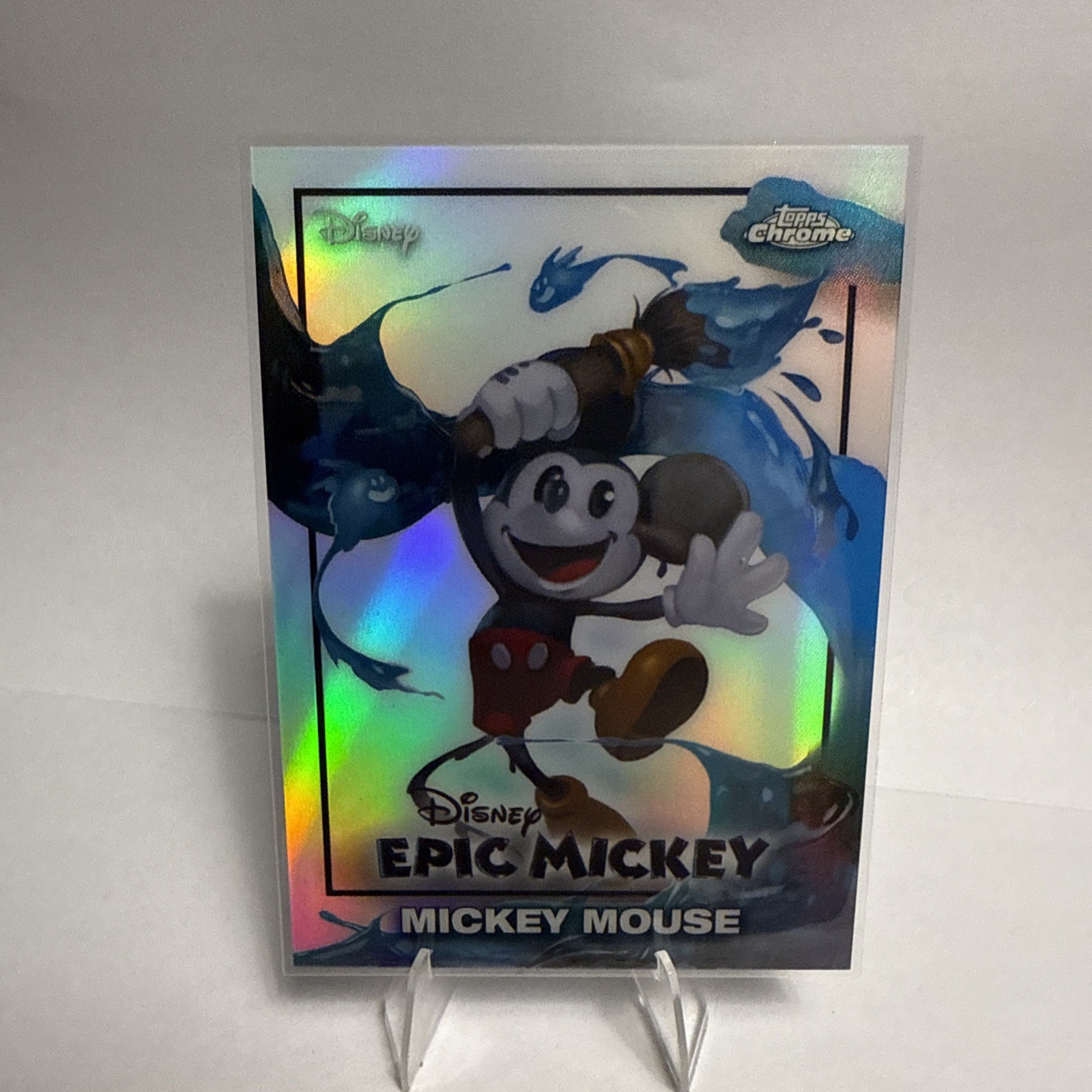 2026 Topps Disney Neon Chrome Mickey Mouse Epic Mickey #EM-1