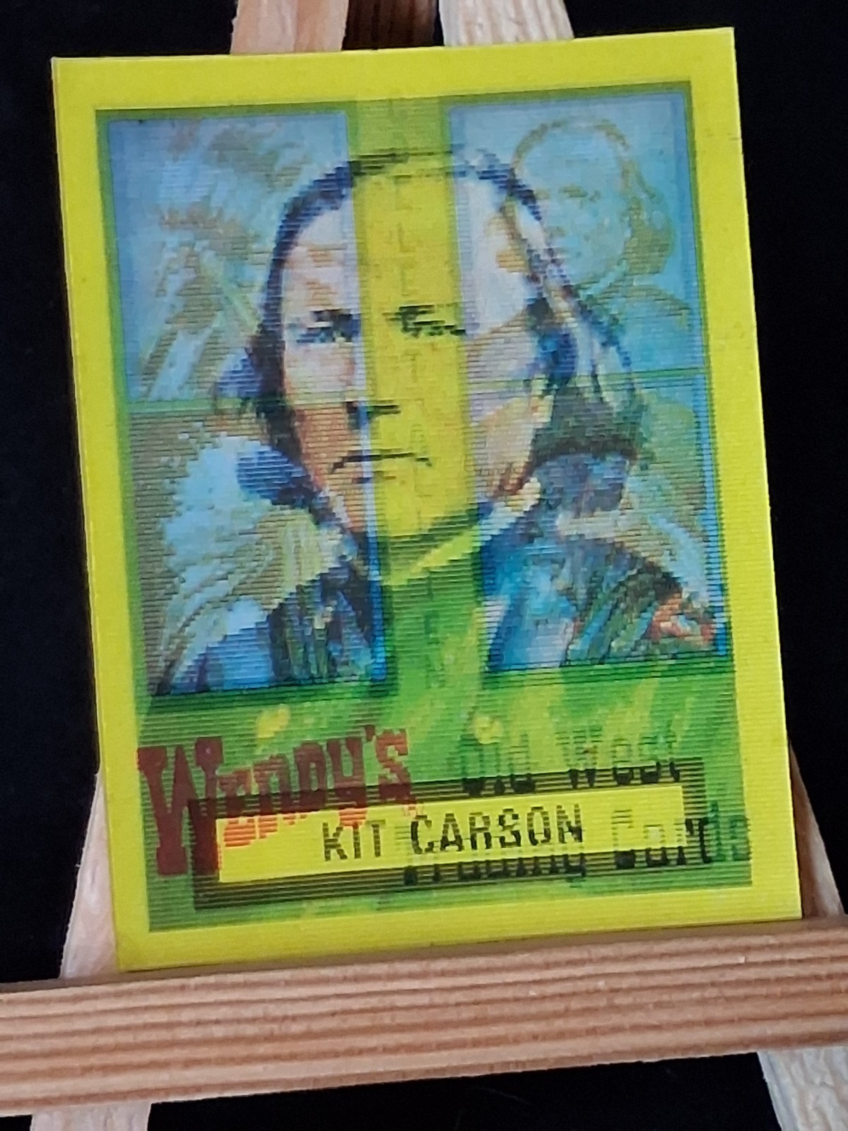 Kit Carson Wendy’s Old West Trading Cards Lenticular Rare 2×3