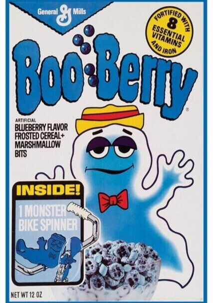 Vintage Boo Berry Cereal Ad Reproduction Print Advertising 17×12