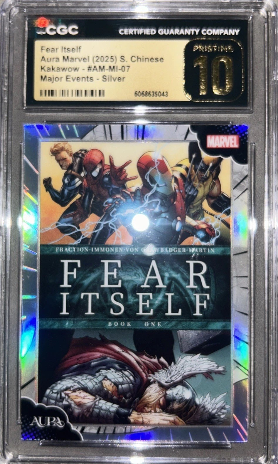Marvel Aura Marvel Major Events Silver CGC 10 Pristine Kakawow 2025 Marvel card