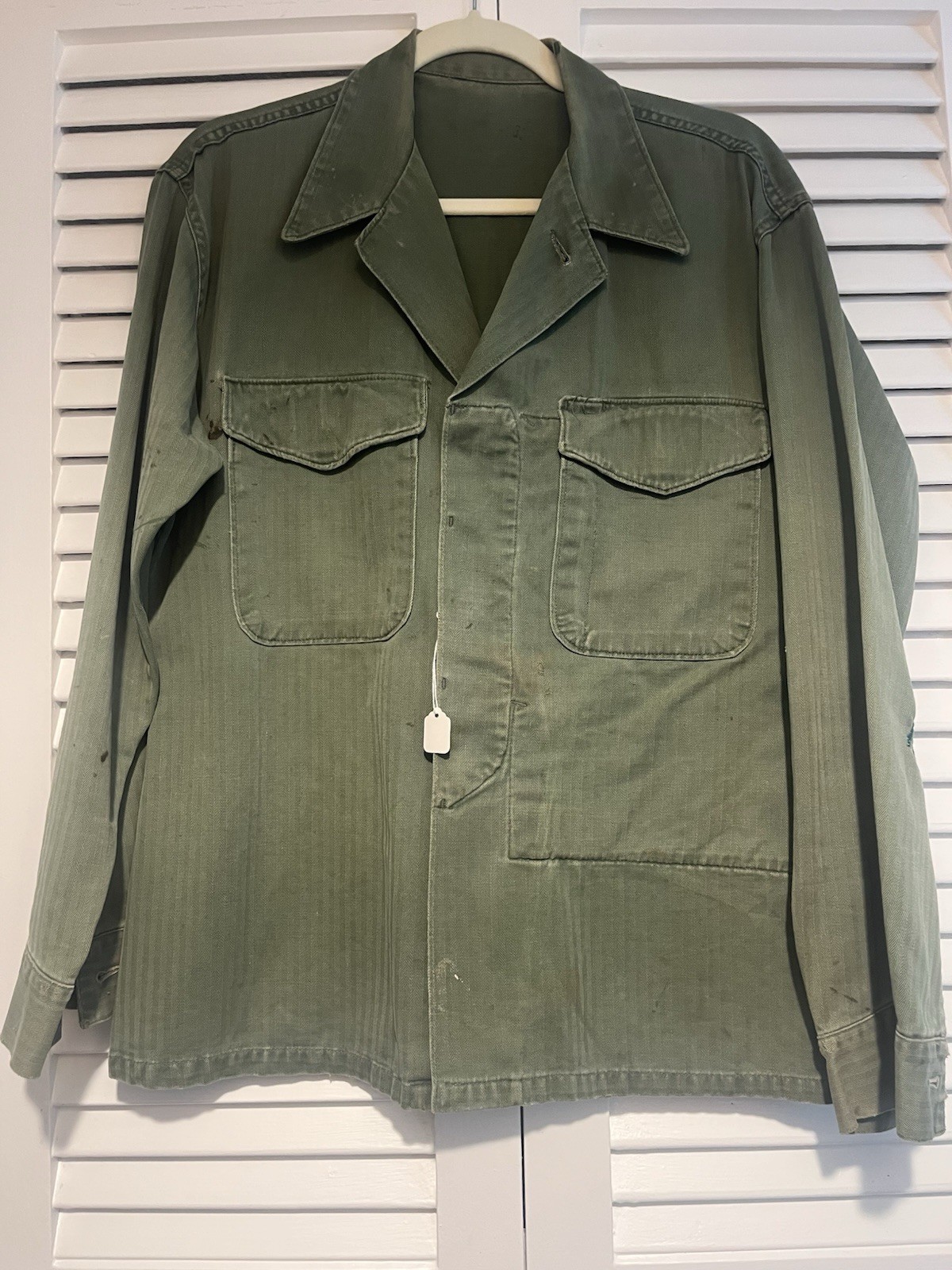 1950s Korean War HBT Utility Top VERY WORN (A408) Estate Militaria)