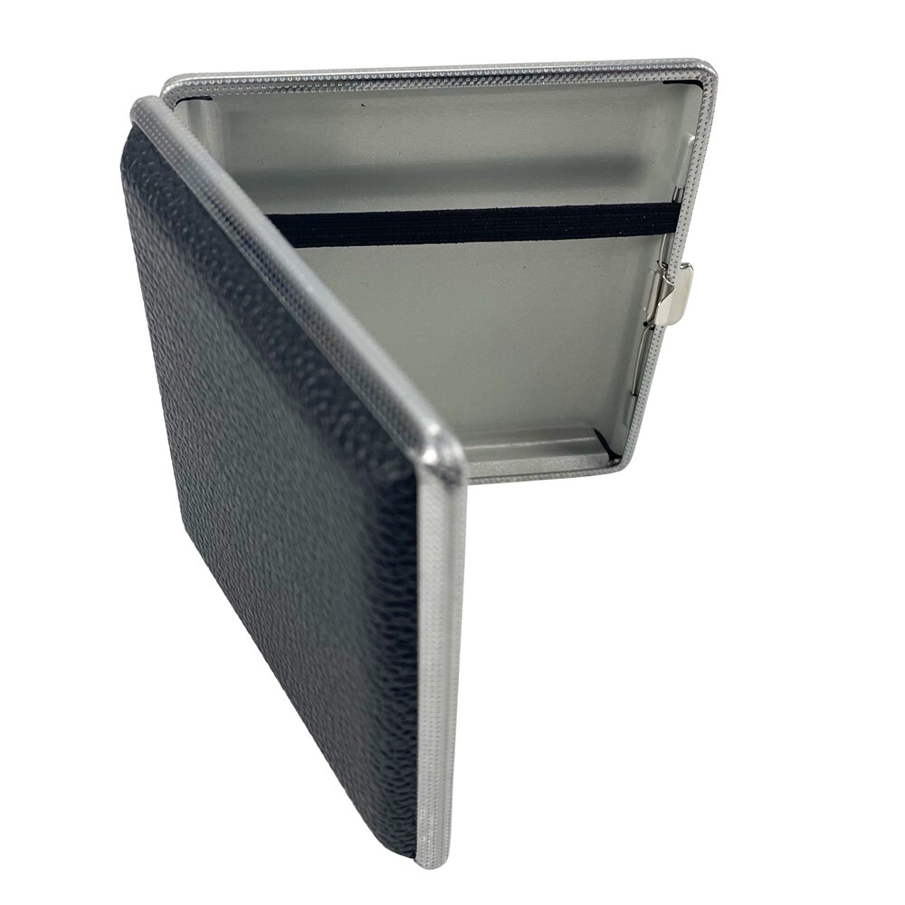 Leather Cigarette Case 20 Sticks Portable Cigarette Box Stainless Steel New