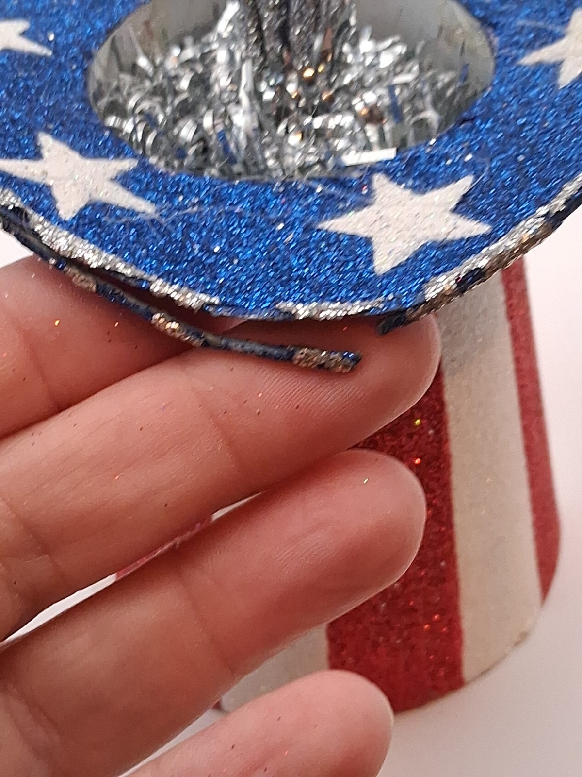 Pier 1 One VTG 4th of July Patriotic Americana Hat Ornament Display RARE