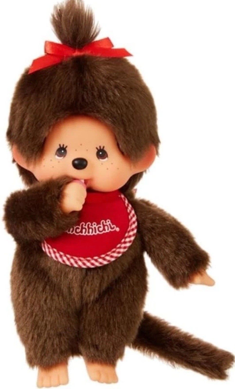 Monchhichi Premium Standard Girl Brown 8.5” H S Size Plush Doll Sekiguchi Japan