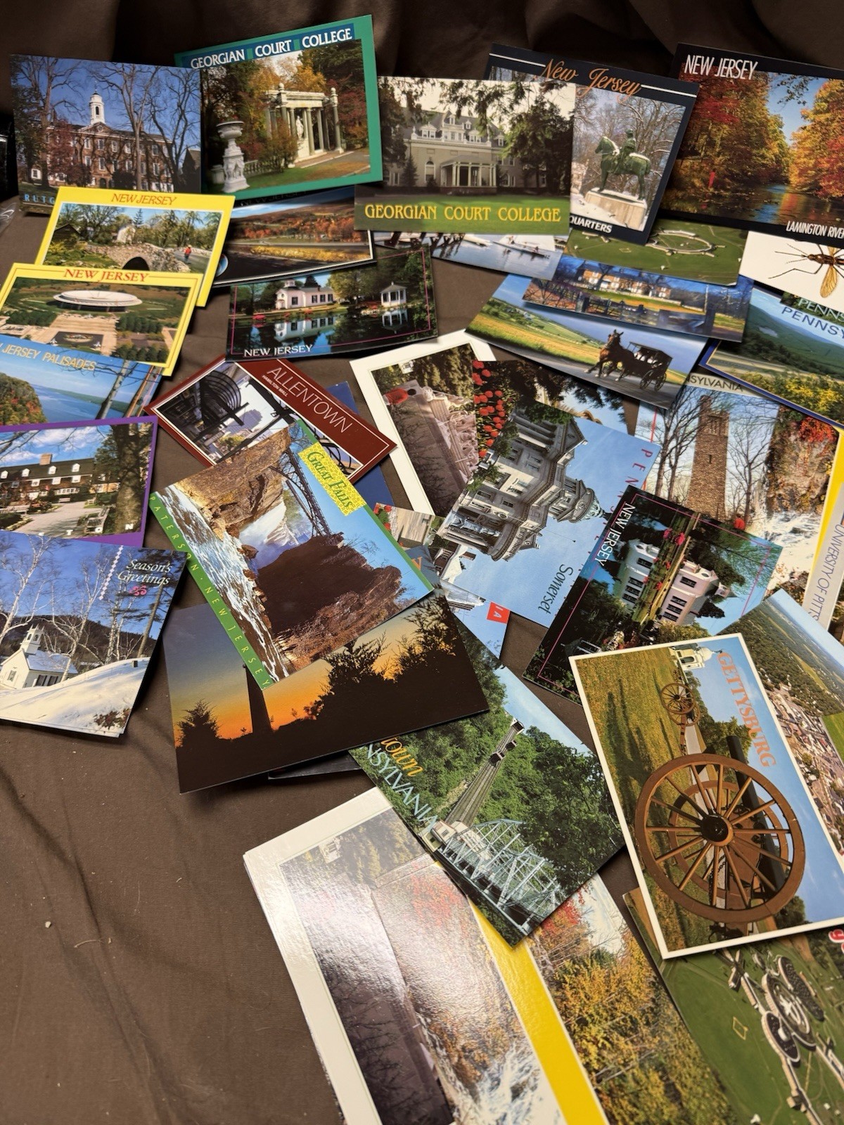 Lot of 50 Vintage Chrome Continental+ Standard Postcards Pennsyvania+ New Jersey