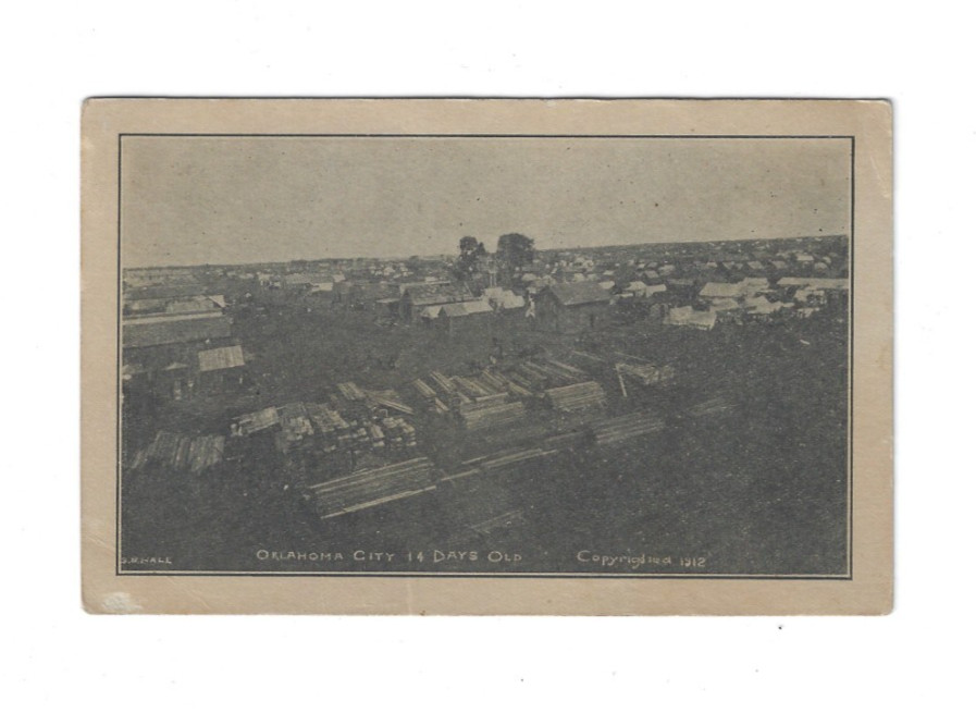 1912 B&W Photo Image Postcard~OKLAHOMA CITY 14 Days Old~OKC~G.B. Hale vintage pc