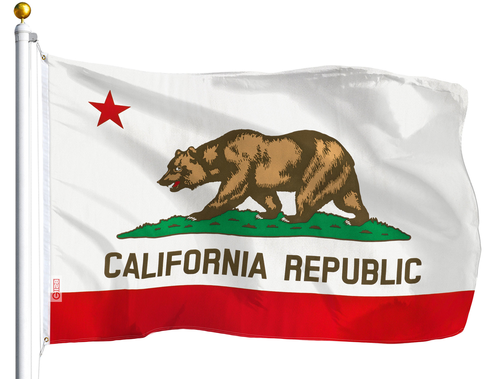 3’x5’ Polyester CALIFORNIA STATE FLAG CA USA Bear Republic Outdoor Banner