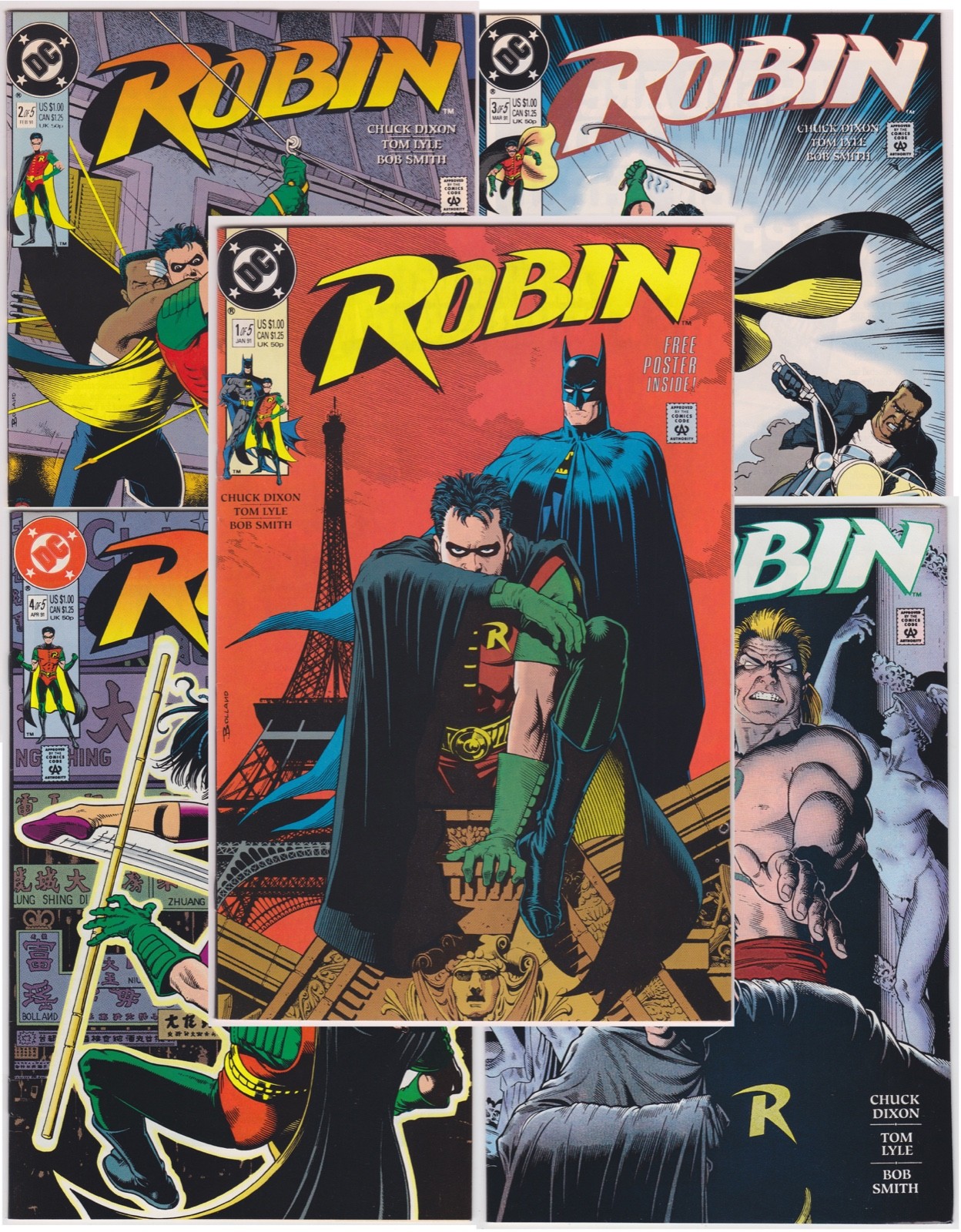 ROBIN Complete Limited Series #1-5 Set – 1st Solo Series – Tim Drake (1991) DC