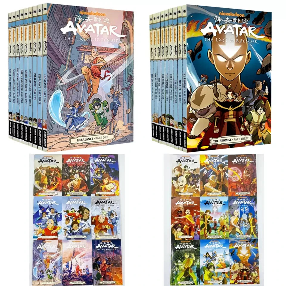 AVATAR English 18 Books Full Complete Set Comic The Last Airbender Cartoon Fast