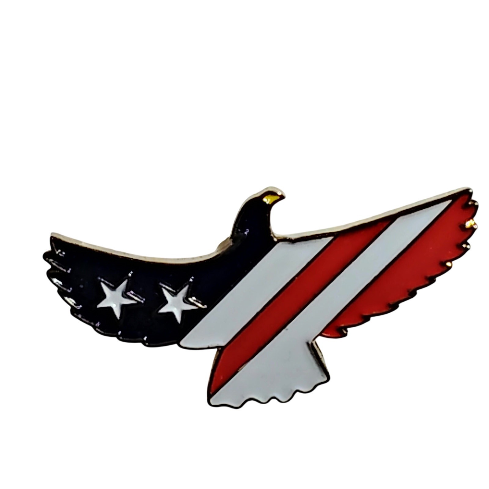 USA Flag Eagle Stars Pin – 1‑5/8″ × 3/4″ Lapel Pin