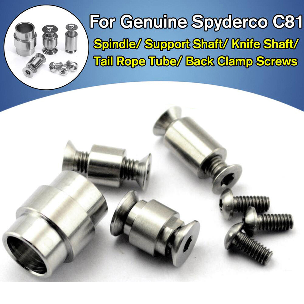 Black Blue Titanium Screw, Pivot, & Lanyard kit for Spyderco Paramilitary 2 EL