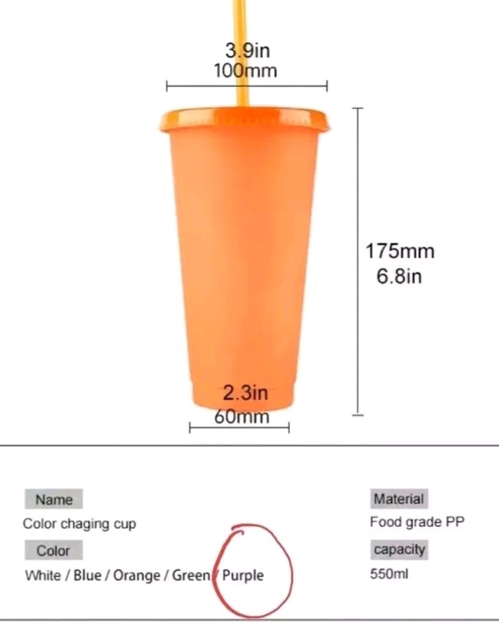 TINY TOONS Vaso SABRIMAGICOS Plastic change color With Cold Water Like In 90s