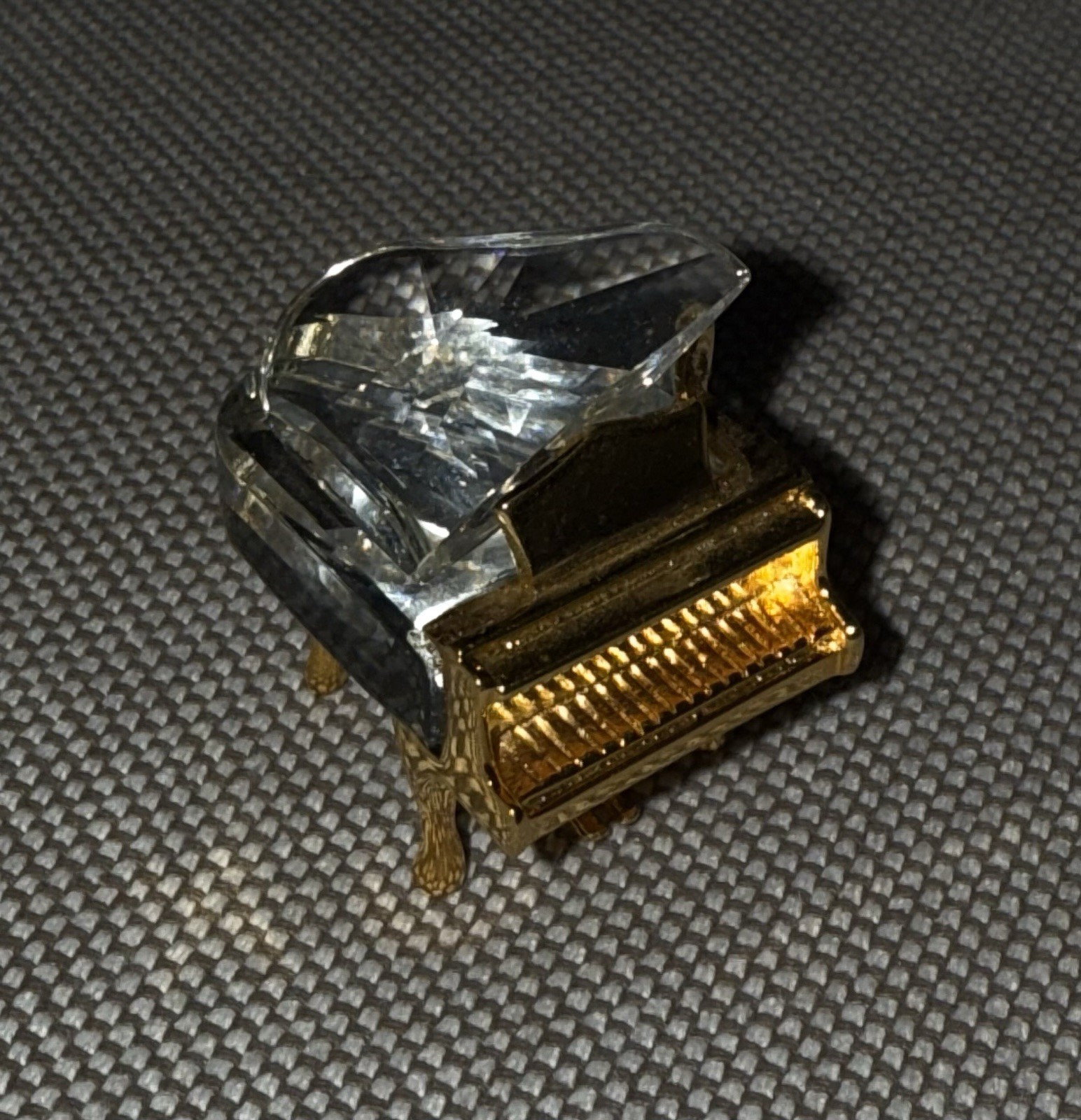 VTG Swarovski Crystal Memories GRAND PIANO 1.25″ Tall, Gold-Plated Trim, Box,COA