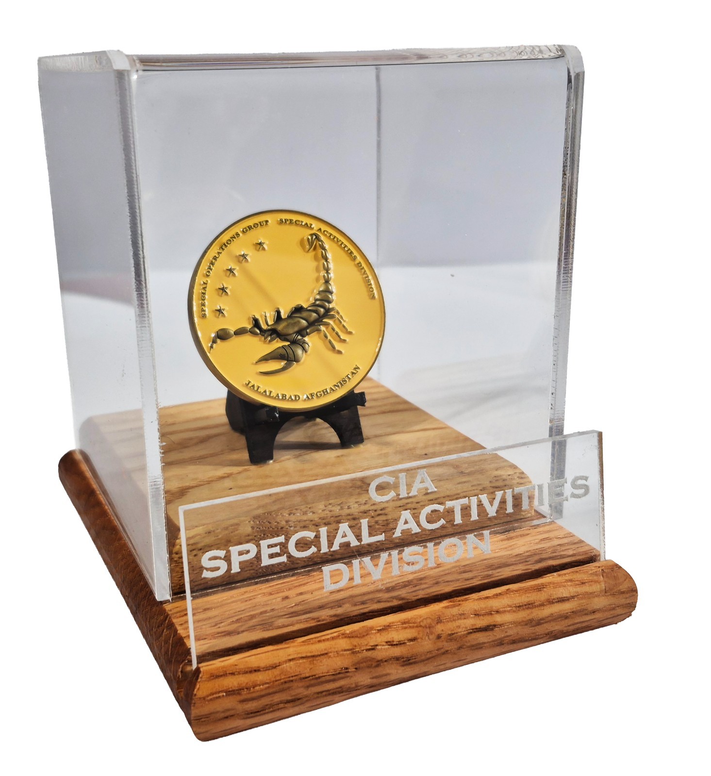 CIA Special Activities Division Challenge Coin Display with Coin Included 42