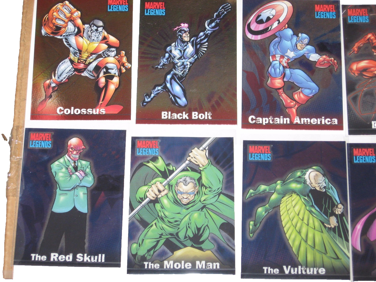 2001 MARVEL LEGENDS PARALLEL RETAIL FOIL SINGLE CARDS AVENGERS X-MEN UPDATED 9/1
