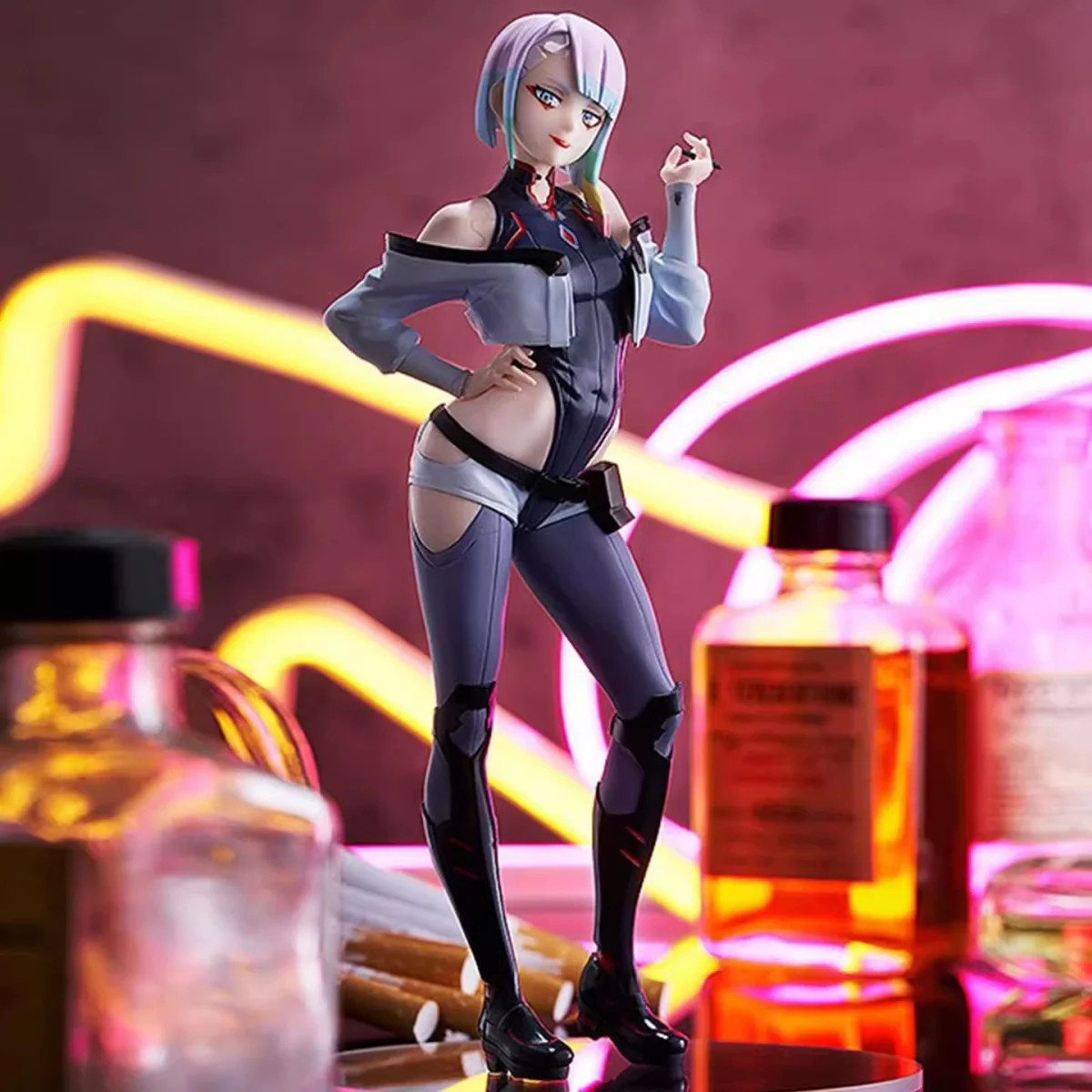18CM Cyberpunk Edgerunners Lucy PVC Anime Figure Standing Model Toy Collectible