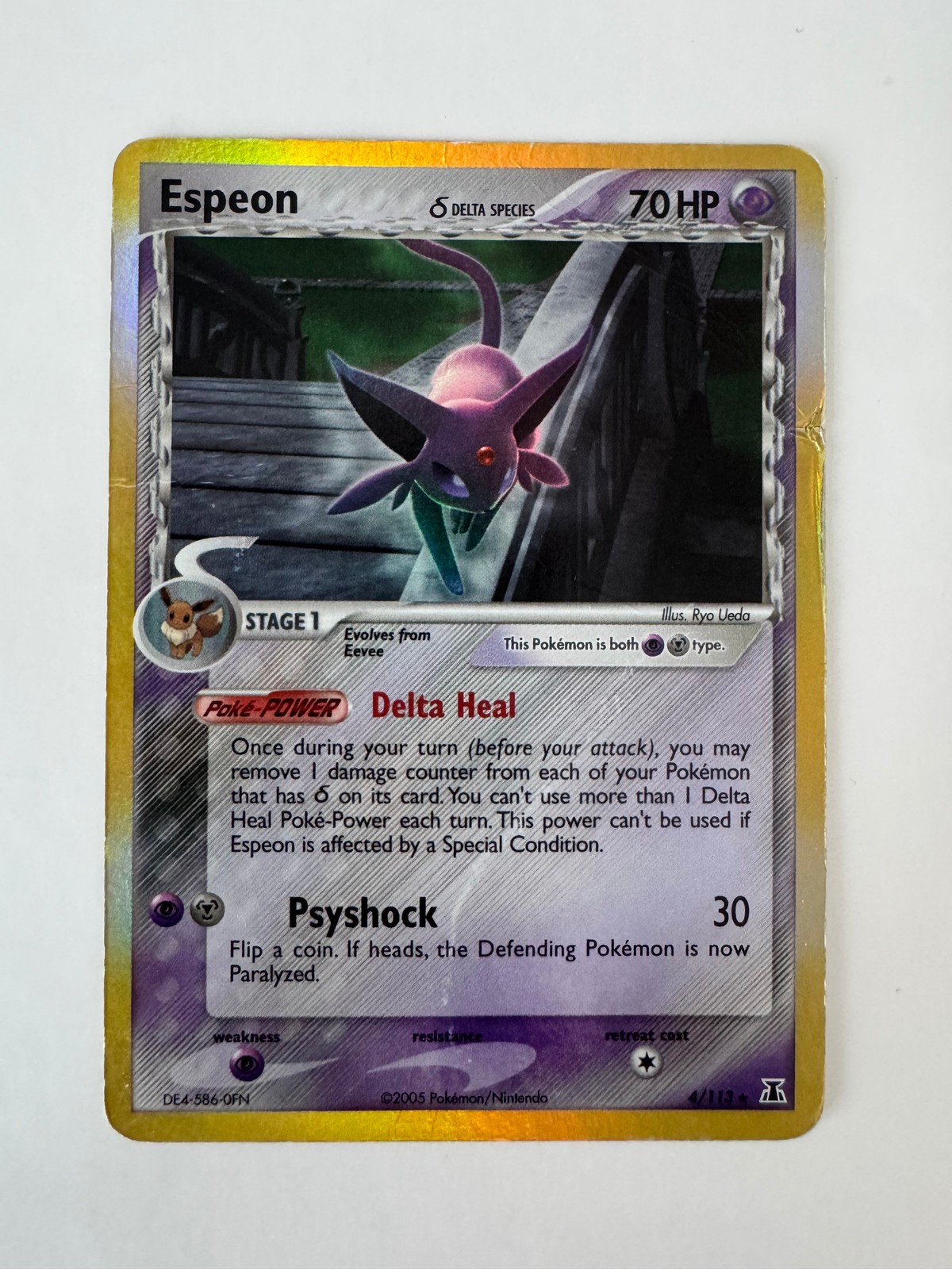 Pokemon TCG Espeon – 4/113 EX Delta Species 2005 – Reverse Holo L@@K!