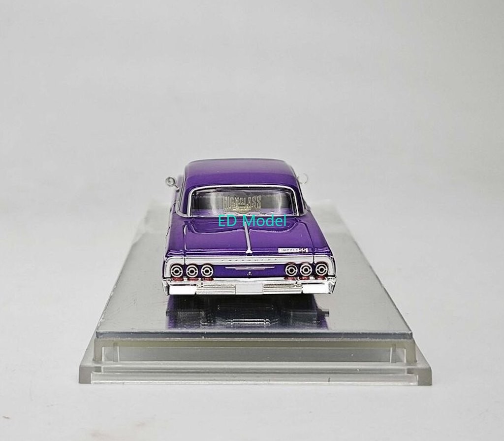 BN 97M 1:64 Purple 1964 Impala SS Lowrider Sports Model Diecast Metal Car