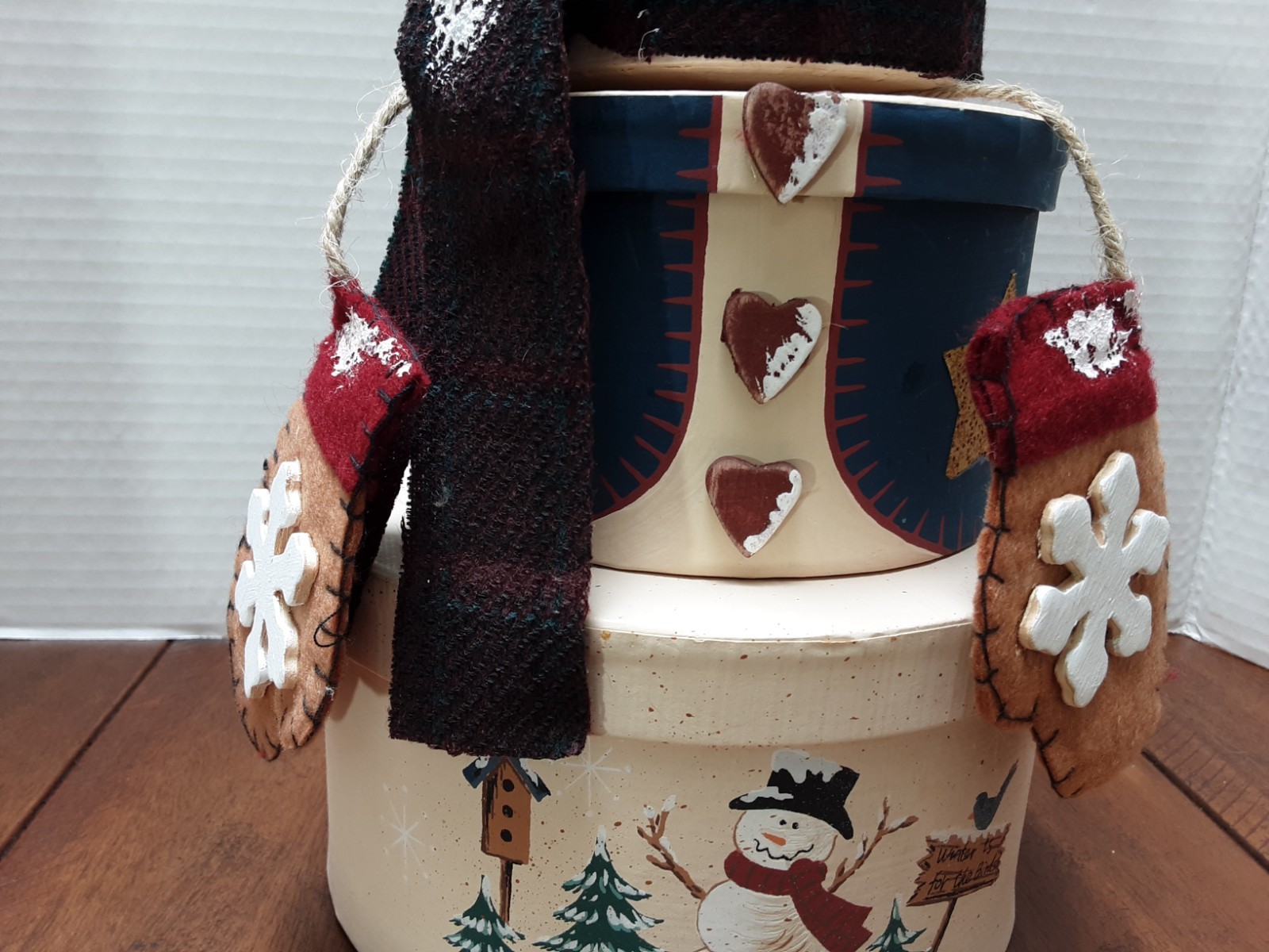 Snowman Stackable Nesting Rounds “Winter is for the Birds”