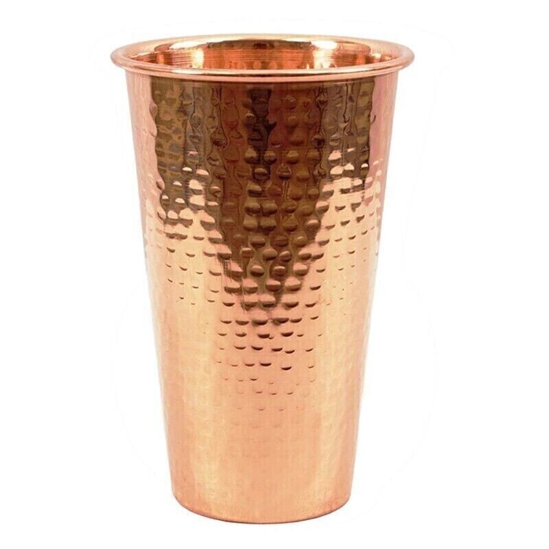 Pure Copper Water Glass Beautiful Hammered Drinking Tumbler Set Of 1 PC 450ml