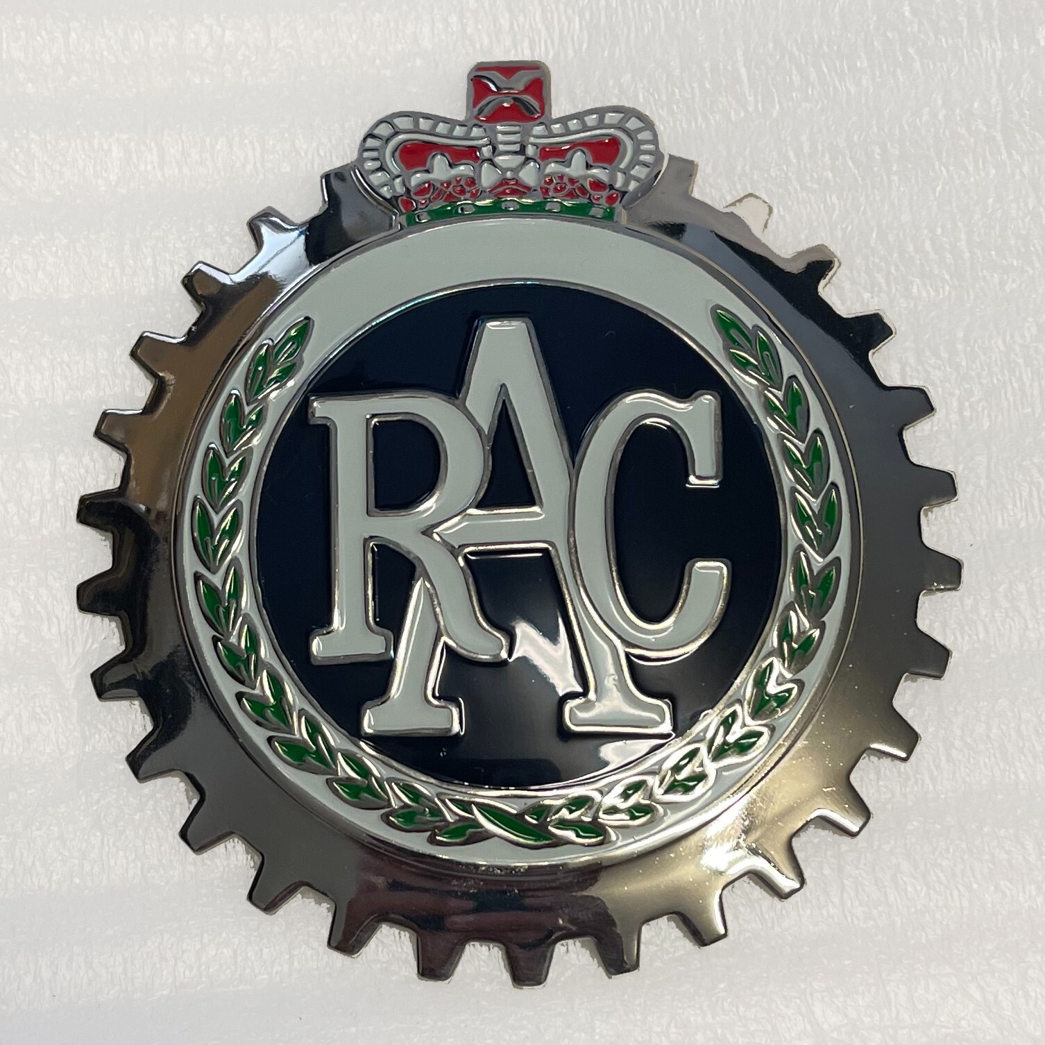 RAC Royal Automotive Club Car Club Grill Badge 1960s VINTAGE Style Emblem