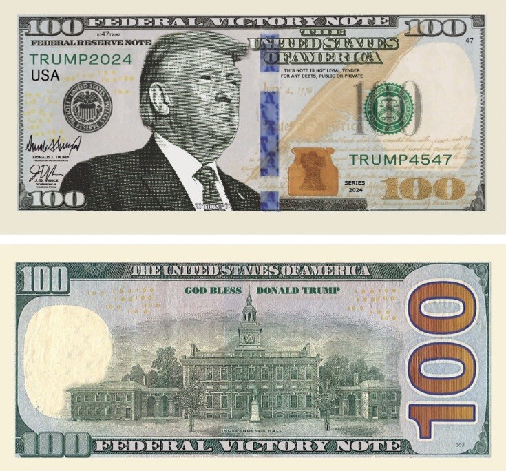 ✅ Pack of 50 Donald Trump Presidential 100 Collectible Novelty Dollar Bills ✅