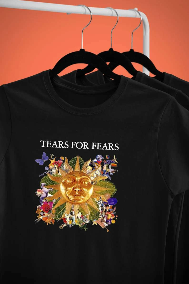 Retro Tears for Fears Band Singer Gift Fan Black T- Shirt Full Size S-5XL BT525