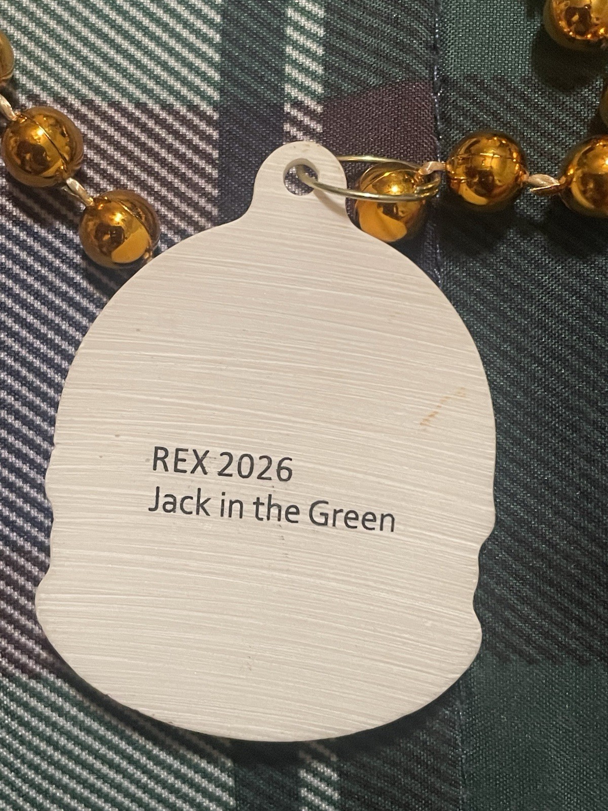 2026 Krewe Of Rex Float Specific Bead Jack In The Green Mardi Gras New Orleans